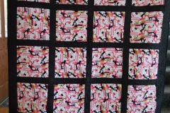 Charity quilt - Pink and black