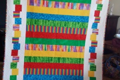 Charity quilt - Bright stipes